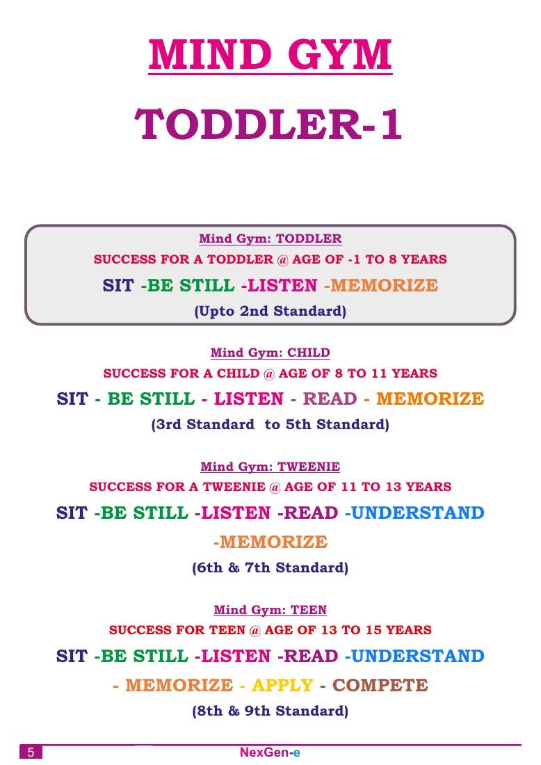 MindGym Toddler – 1 sample chapter
