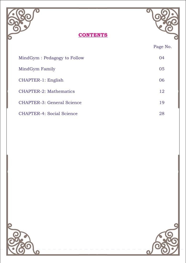 MindGym Toddler – 2 contents page