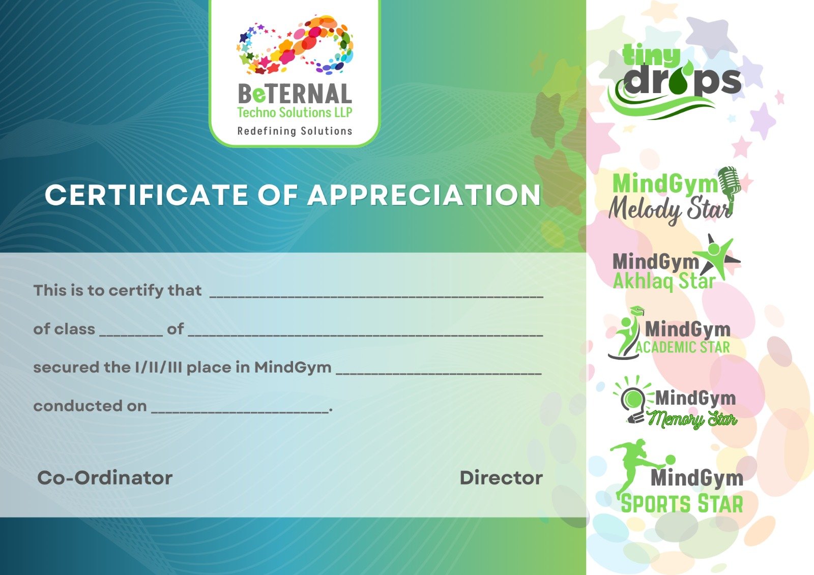 Certificate of Appreciation program design